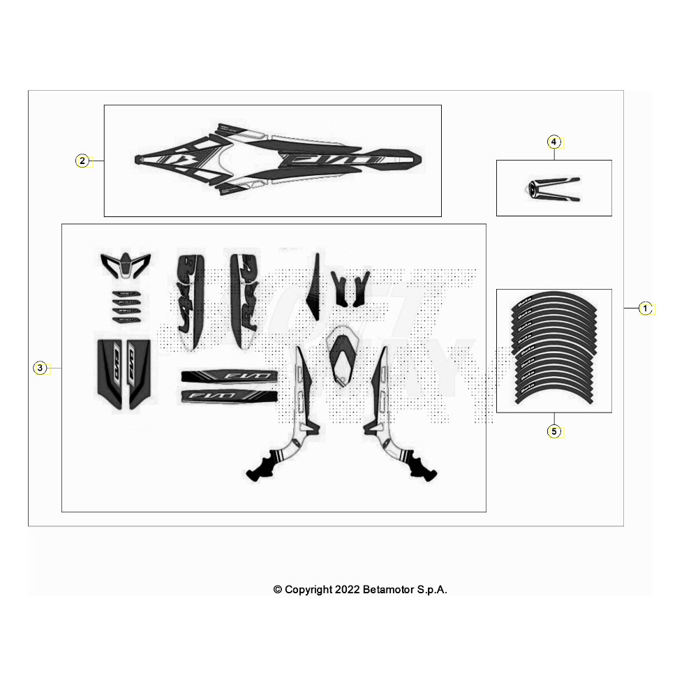 Beta EVO200 23 Verkleidung/Sitzbank/Tank 2 Ersatzteile