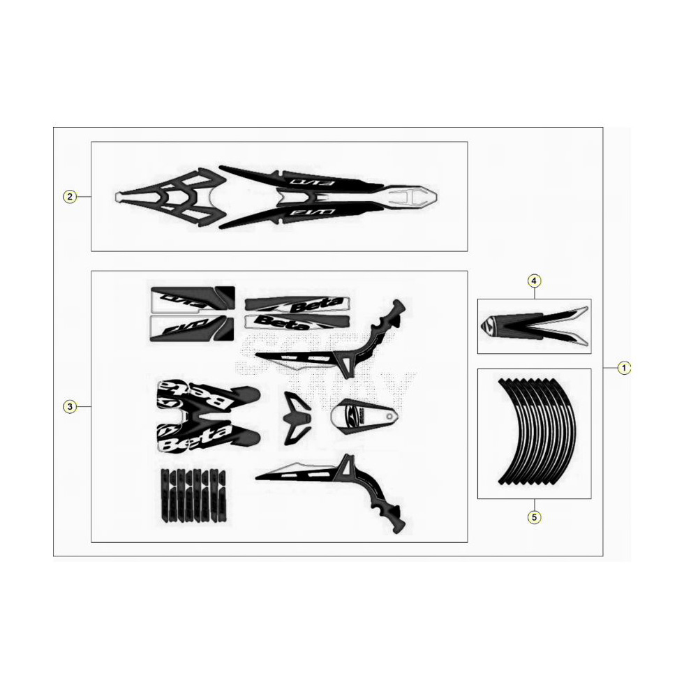 Beta EVO250 20 Verkleidung/Sitzbank/Tank 2 Ersatzteile