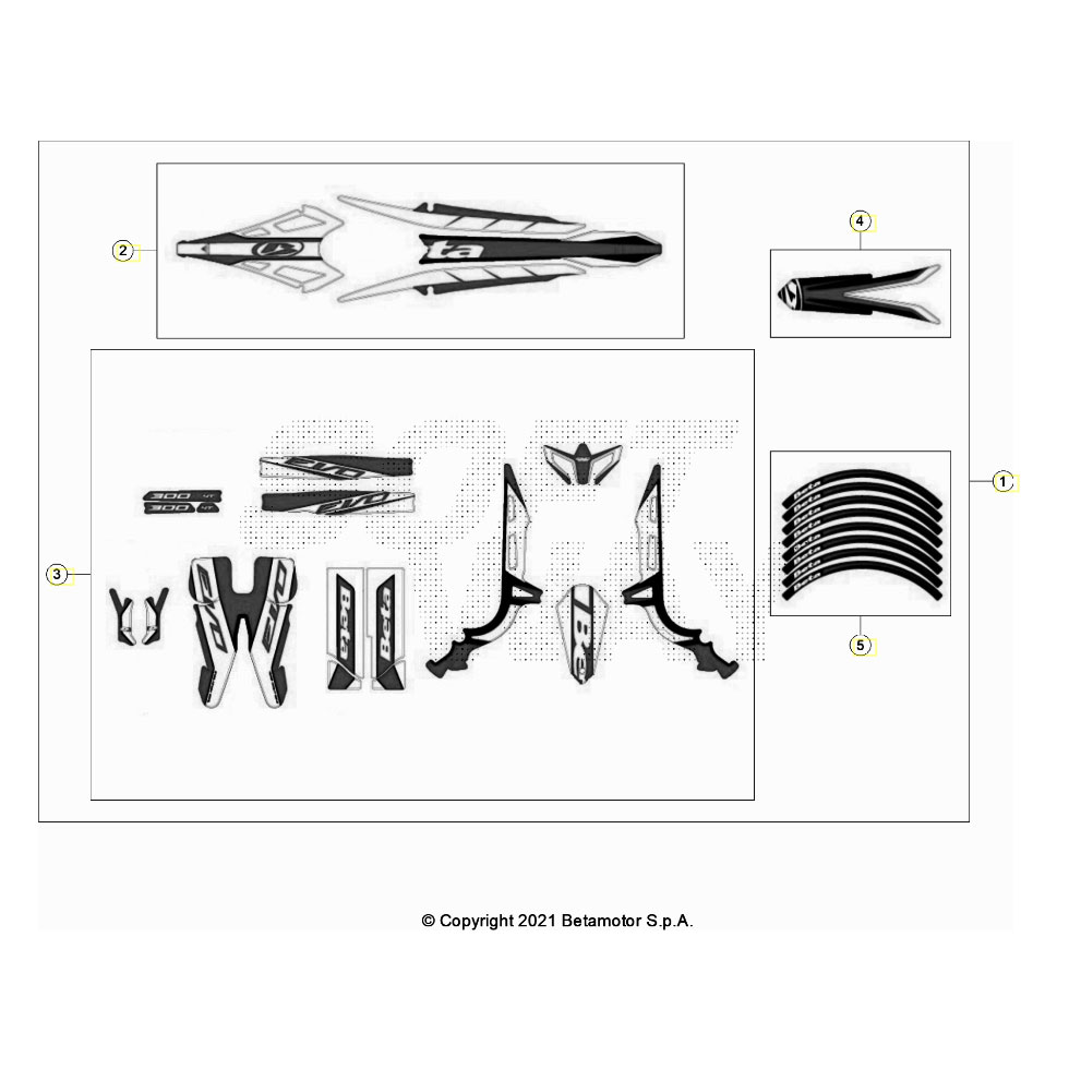 Beta EVO300 4T 22 Verkleidung/Sitzbank/Tank 2 Ersatzteile