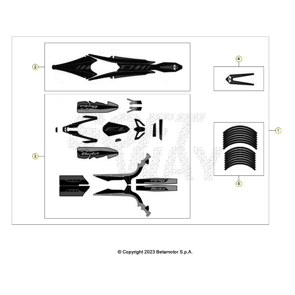 Beta EVO300 4T 24 Verkleidung/Sitzbank/Tank 2 Ersatzteile