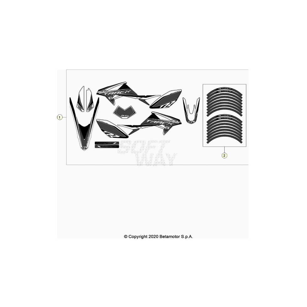 Beta RR50 Street Track 20 Verkleidung/Sitzbank/Tank 2 Ersatzteile Beta RR50 Street Track 20 Verkleidung/Sitzbank/Tank 2 Ersatzteile