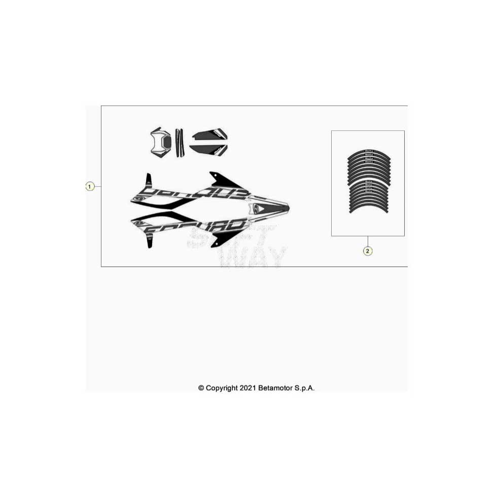 Beta RR50 Sport 21 Verkleidung/Sitzbank/Tank 2 Ersatzteile Beta RR50 Sport 21 Verkleidung/Sitzbank/Tank 2 Ersatzteile