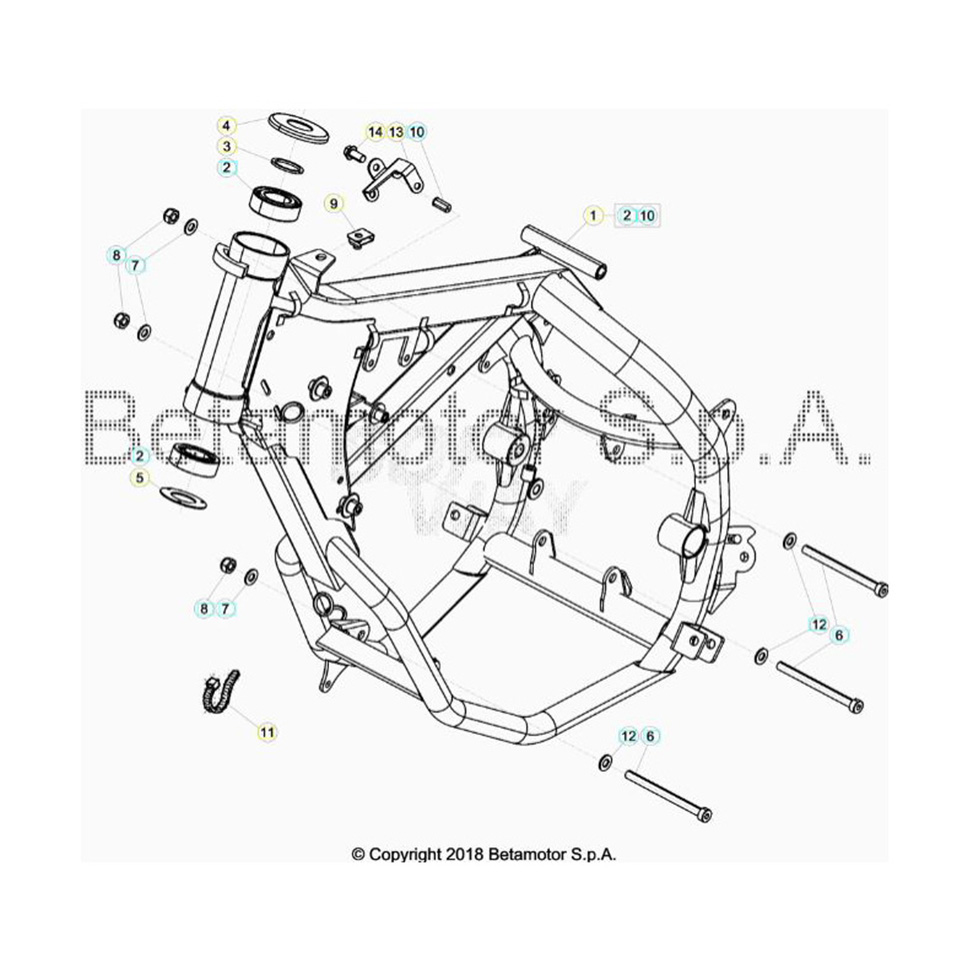 Beta RR50 19 Rahmen/Ausleger Ersatzteile