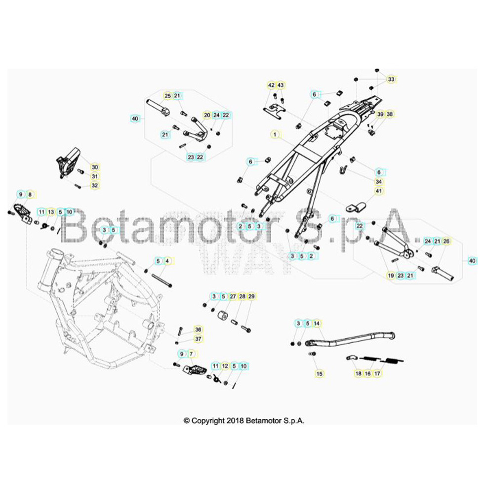 Beta RR50 19 Rahmen/Zubehör Ersatzteile Beta RR50 19 Rahmen/Zubehör Ersatzteile