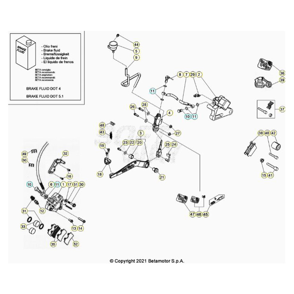 Beta RR50 19 Bremsen Ersatzteile