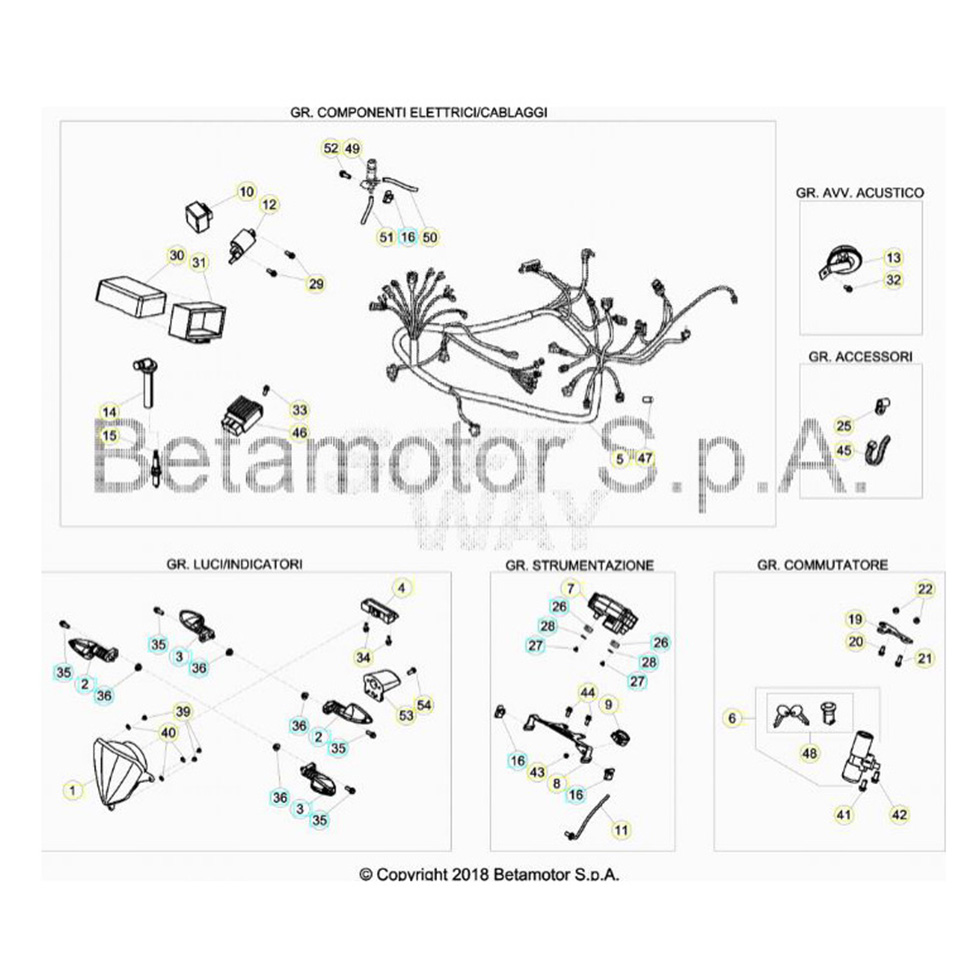 Beta RR50 19 Kabelstrang Ersatzteile