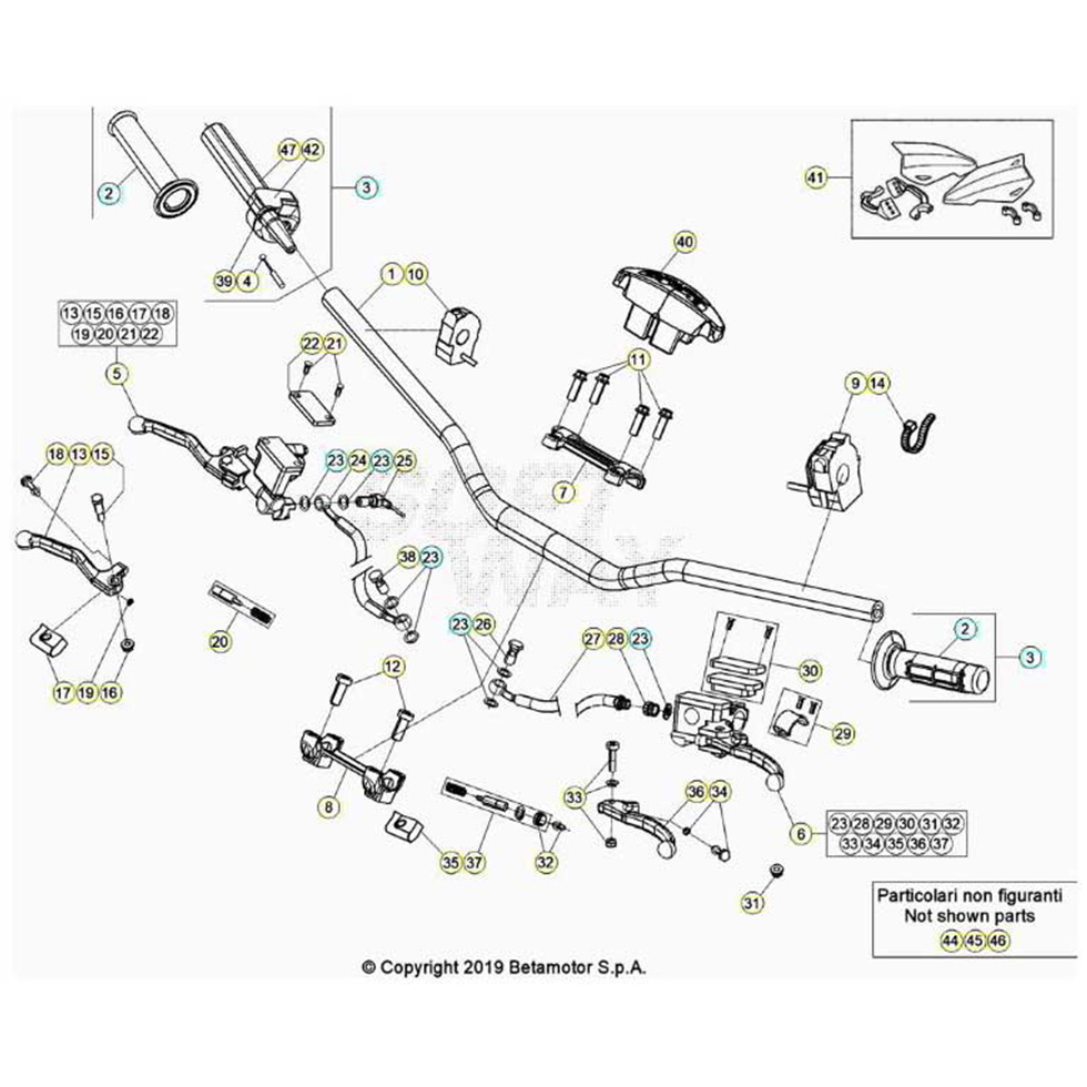 Beta RR350RC 24 4T Lenker/Amaturen Ersatzteile Beta RR350RC 24 4T Lenker/Amaturen Ersatzteile