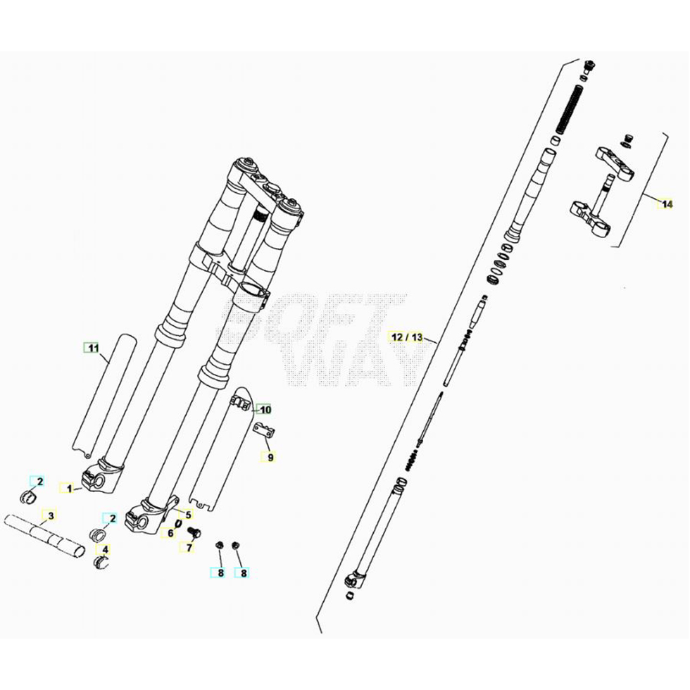 Beta RR400 09 Gabel Ersatzteile