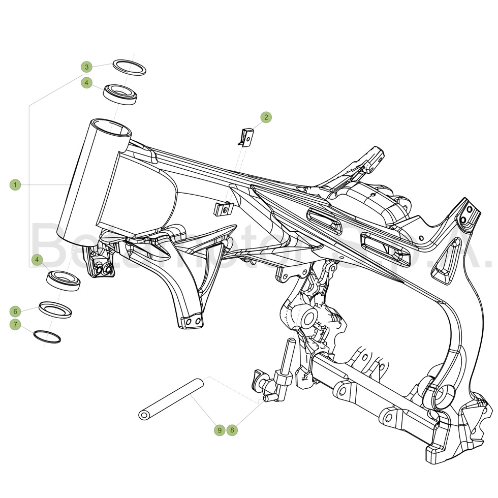 Beta EVO125 18 Rahmen/Ausleger Ersatzteile