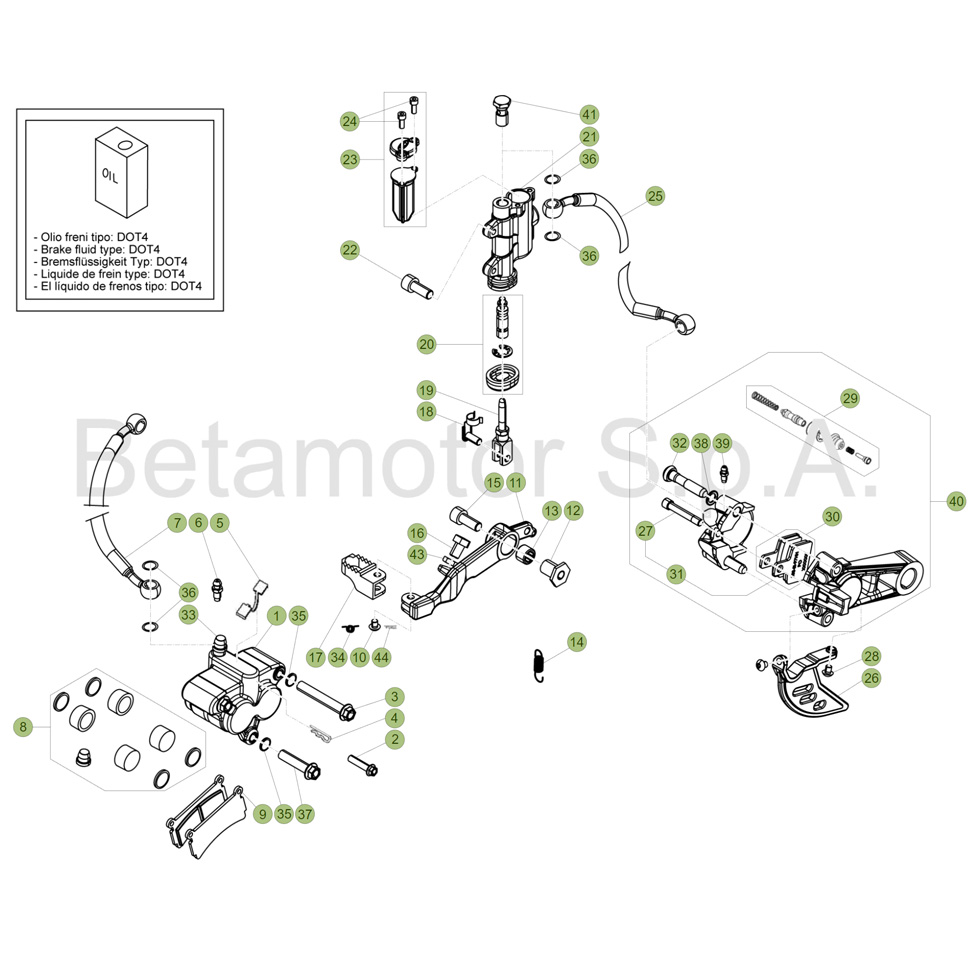 Beta EVO125 18 Bremsen Ersatzteile Beta EVO125 18 Bremsen Ersatzteile