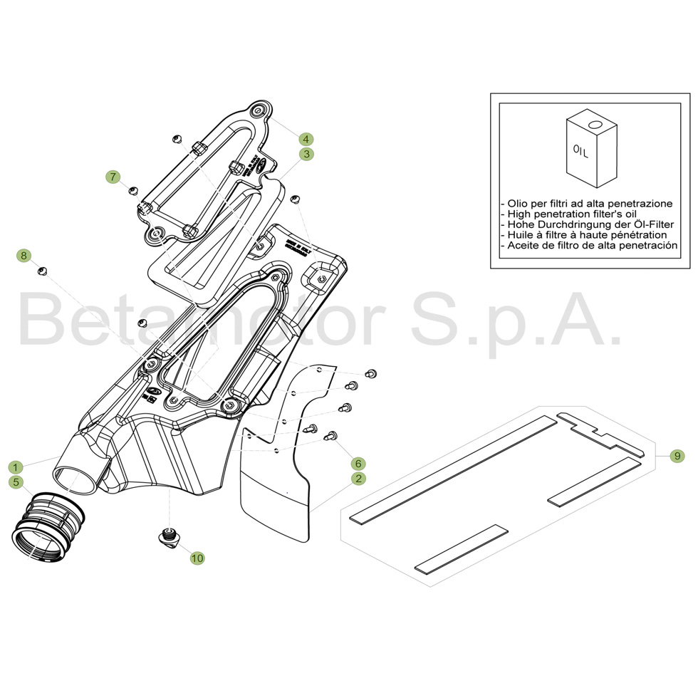 Beta EVO125 17 Luftfilterkasten Ersatzteile