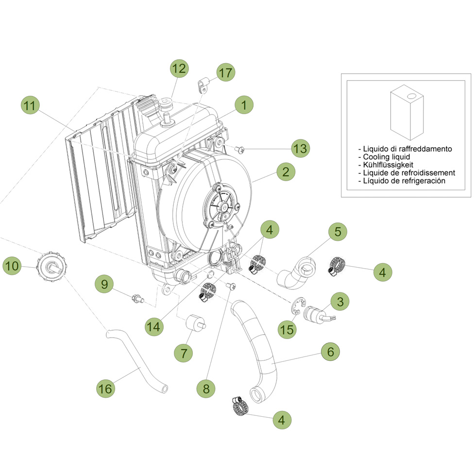 Beta EVO125 19 Kühlsystem Ersatzteile Beta EVO125 19 Kühlsystem Ersatzteile