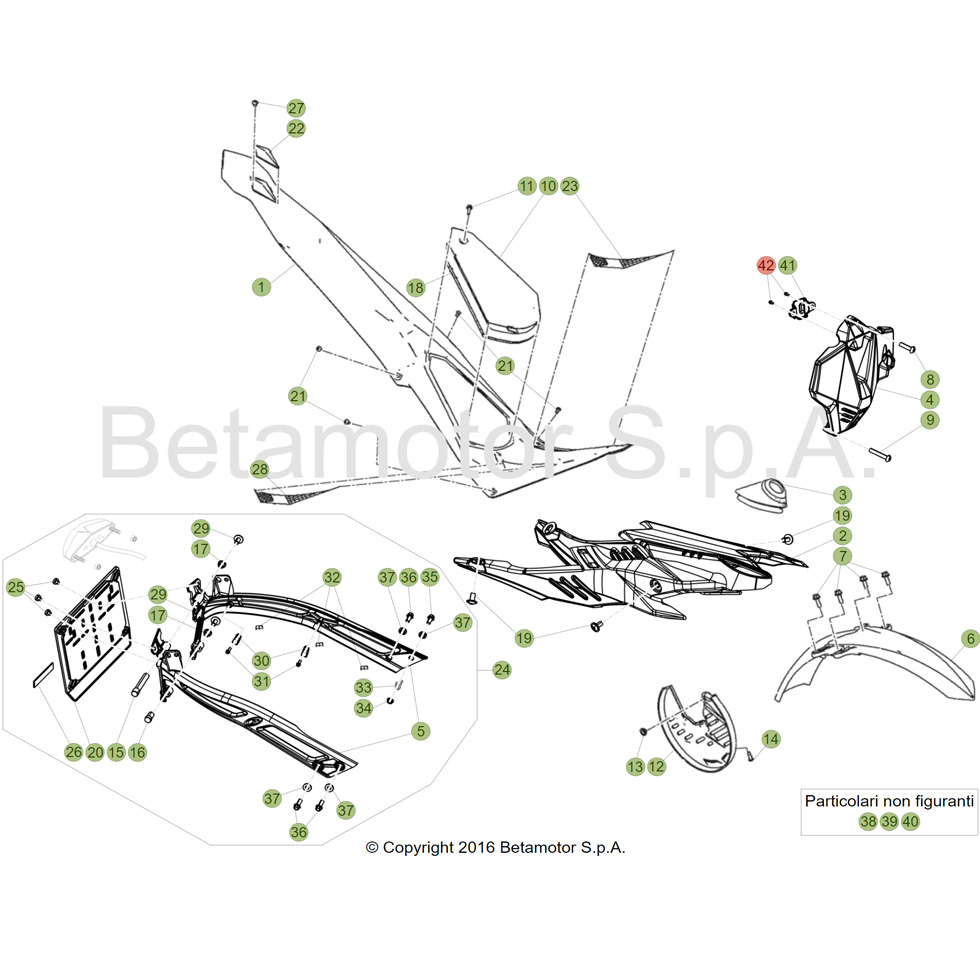 Beta EVO125 17 Verkleidung/Sitzbank/Tank 1 Ersatzteile Beta EVO125 17 Verkleidung/Sitzbank/Tank 1 Ersatzteile