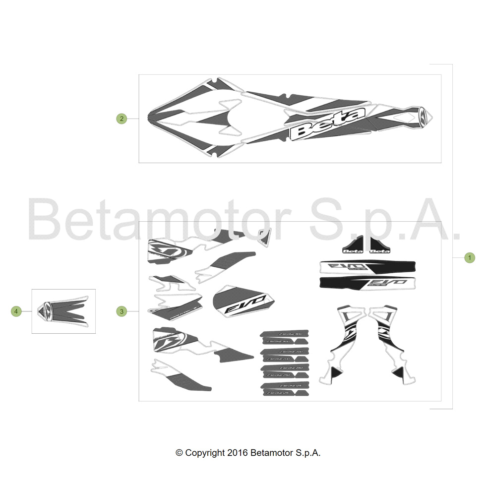Beta EVO125 17 Verkleidung/Sitzbank/Tank 2 Ersatzteile Beta EVO125 17 Verkleidung/Sitzbank/Tank 2 Ersatzteile