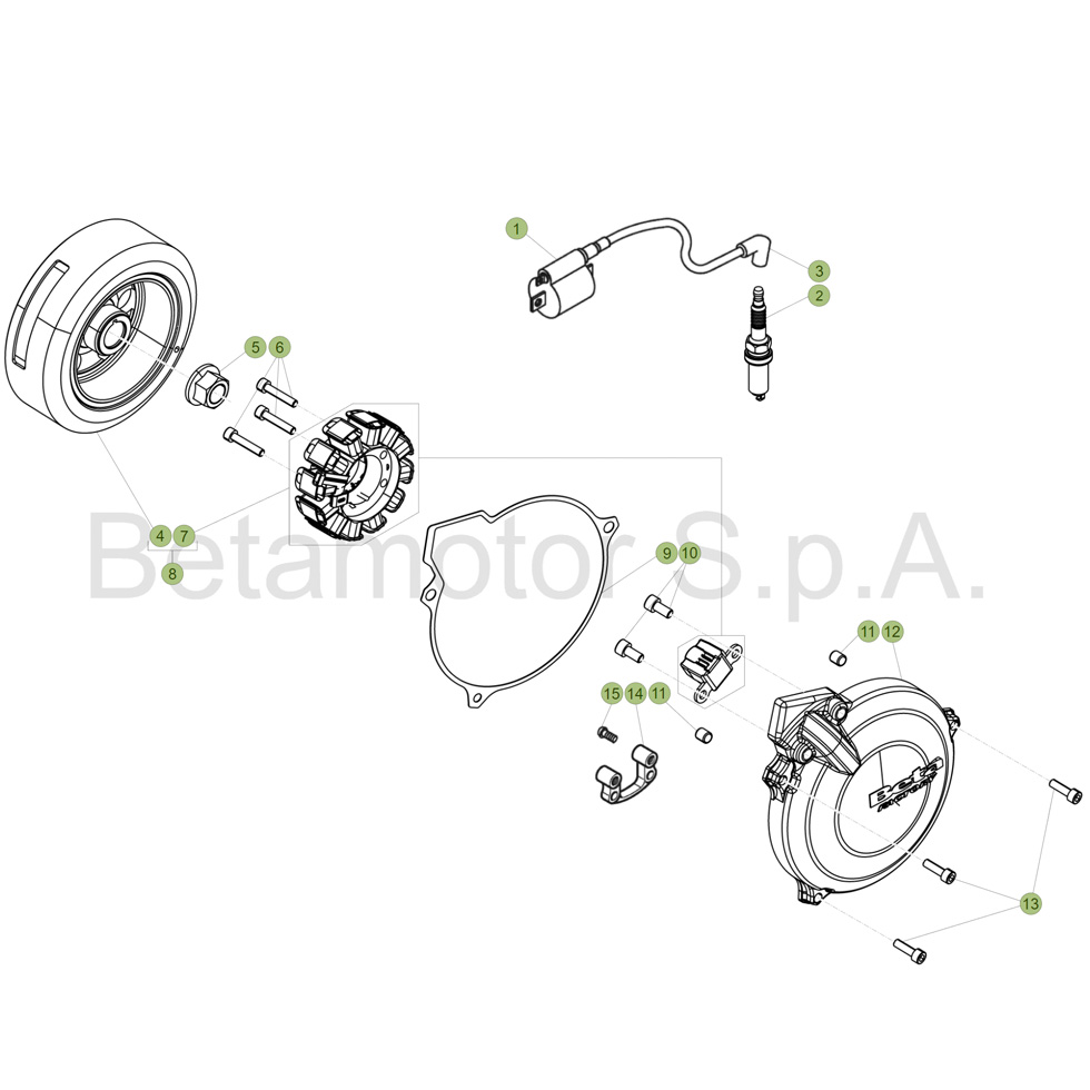 Beta EVO125 17 Zündanlage Ersatzteile Beta EVO125 17 Zündanlage Ersatzteile