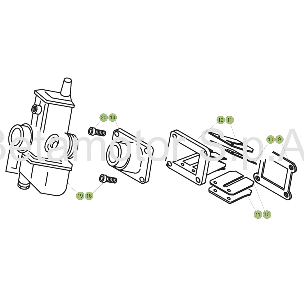 Beta EVO125 19 Vergaser 1 Ersatzteile Beta EVO125 19 Vergaser 1 Ersatzteile