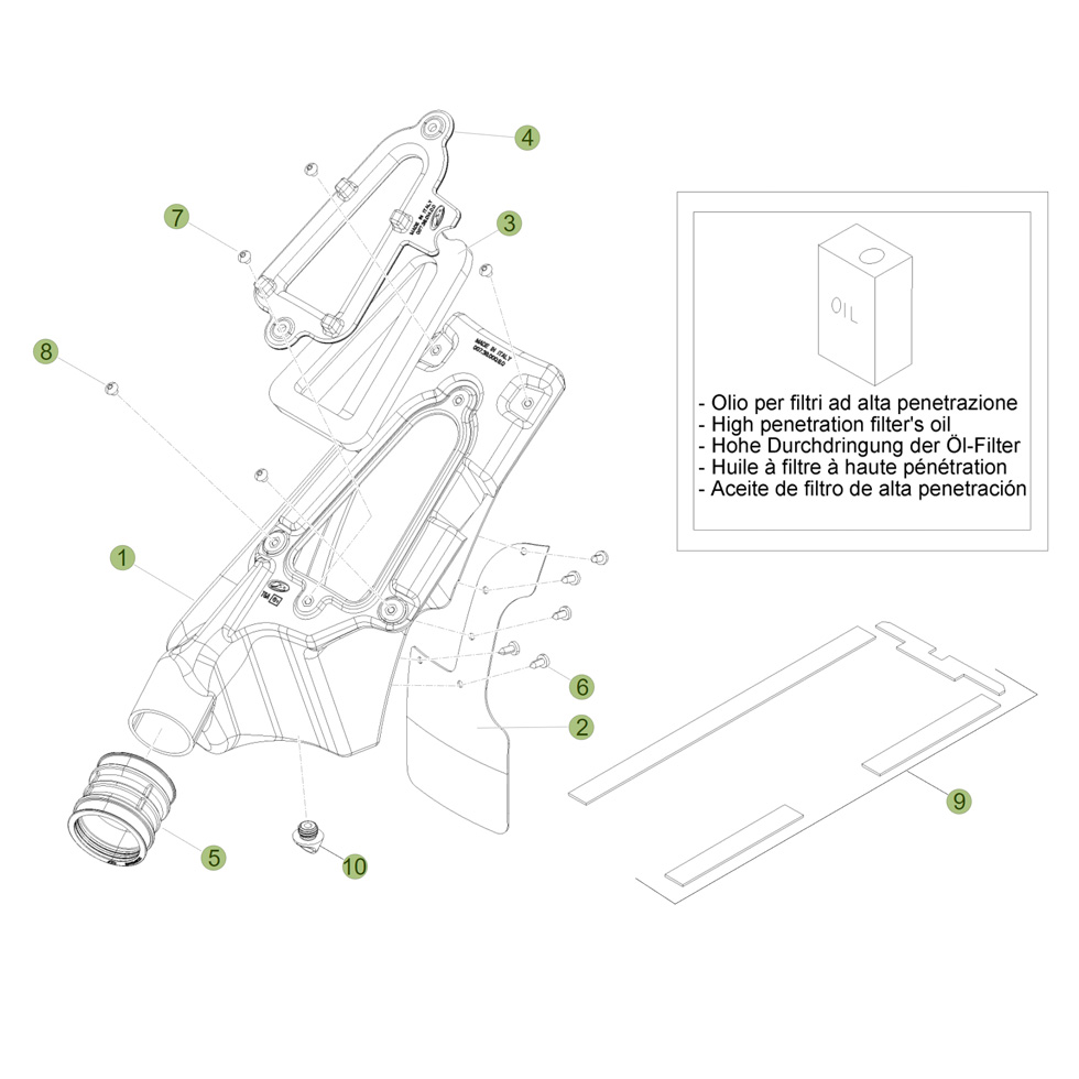Beta EVO125 Factory 14 Luftfilterkasten Ersatzteile Beta EVO125 Factory 14 Luftfilterkasten Ersatzteile
