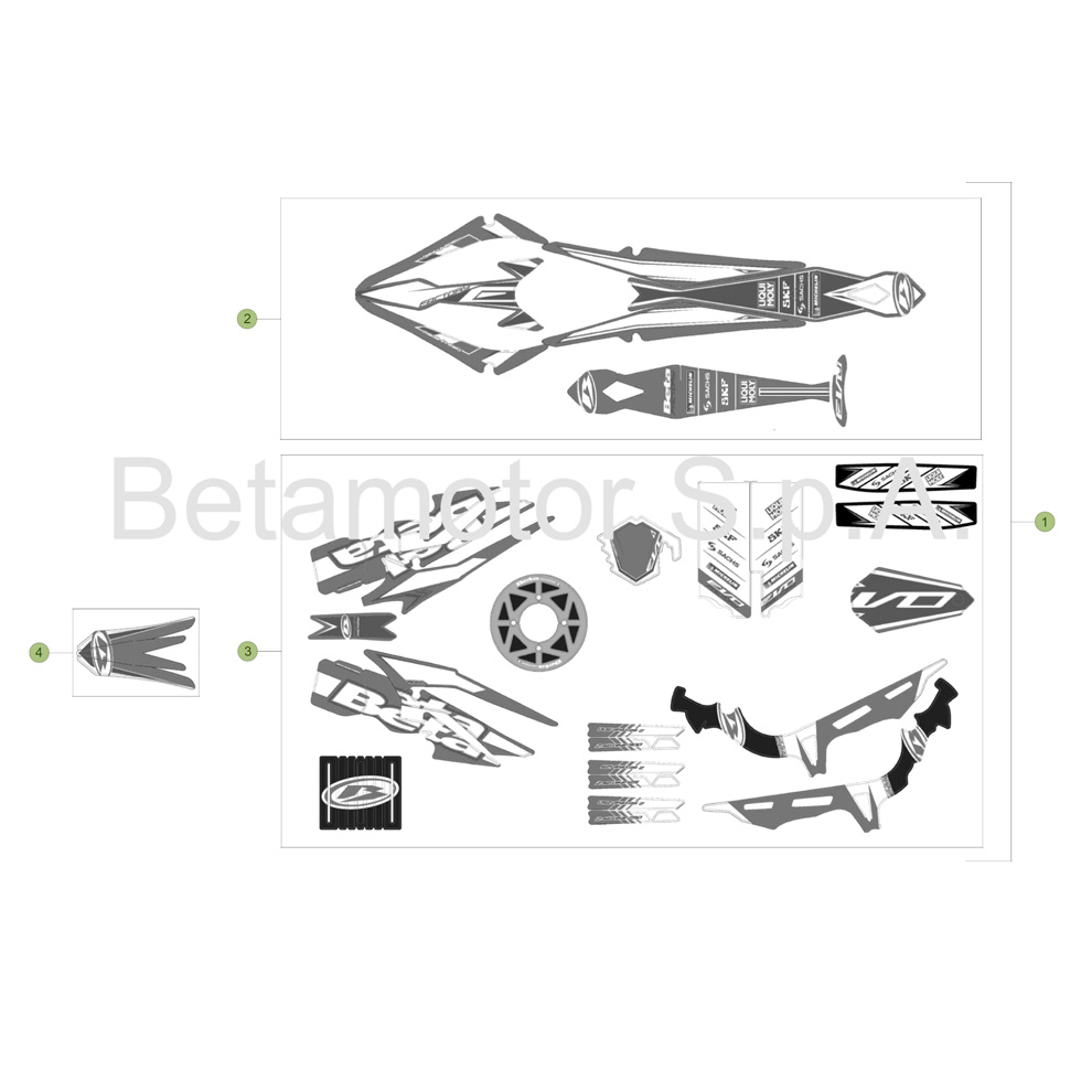 Beta EVO125 Factory 15 Verkleidung/Sitzbank/Tank 2 Ersatzteile Beta EVO125 Factory 15 Verkleidung/Sitzbank/Tank 2 Ersatzteile