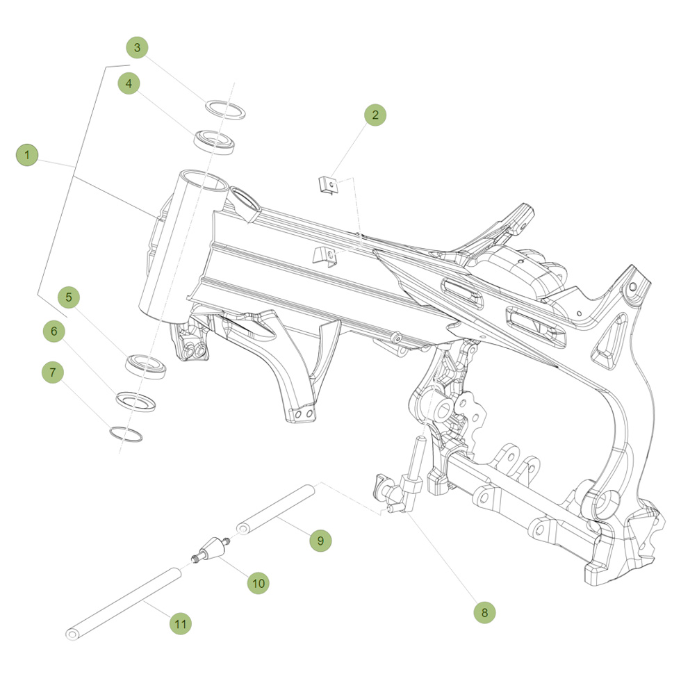 Beta EVO125 09 Rahmen - Ausleger Ersatzteile Beta EVO125 09 Rahmen - Ausleger Ersatzteile