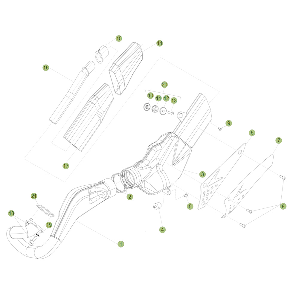 Beta EVO250 11 Auspuffsystem Ersatzteile Beta EVO250 11 Auspuffsystem Ersatzteile