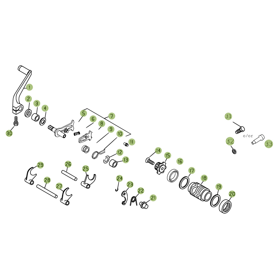 Beta EVO125 10 Schaltung Ersatzteile