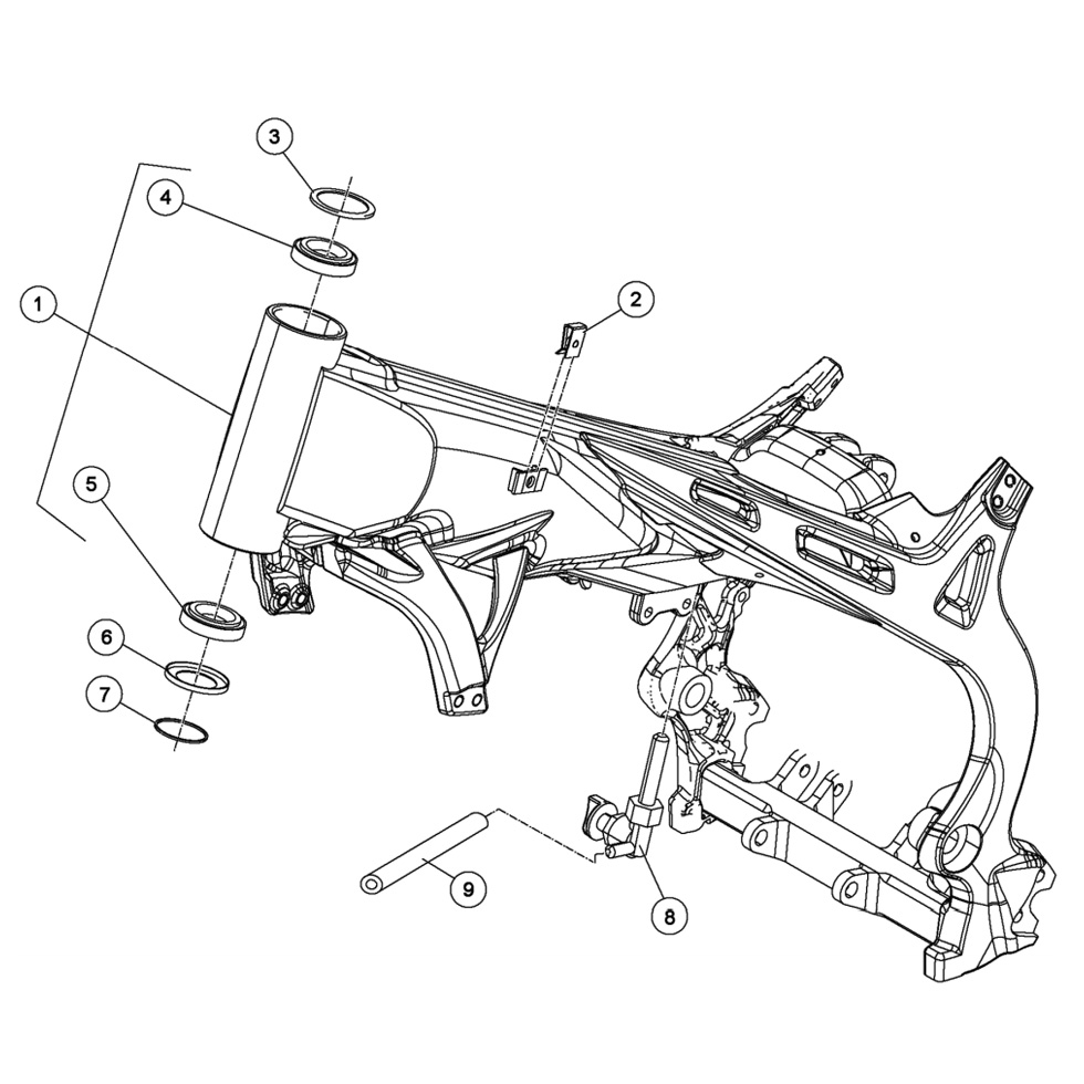 Beta EVO125 15 Rahmen - Ausleger Ersatzteile