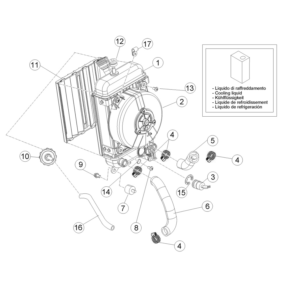 Beta EVO300 12 Kühlsystem Ersatzteile