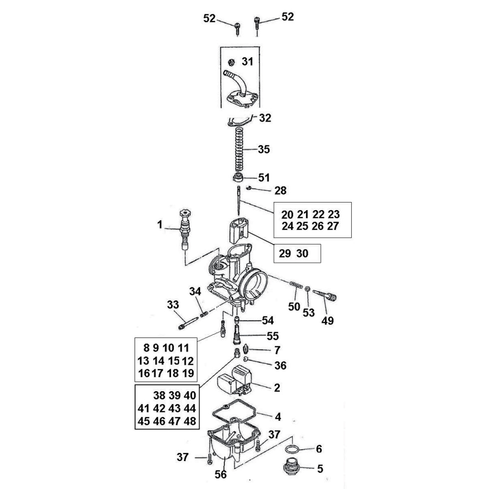 Beta EVO125 13 Vergaser 2 Ersatzteile Beta EVO125 13 Vergaser 2 Ersatzteile