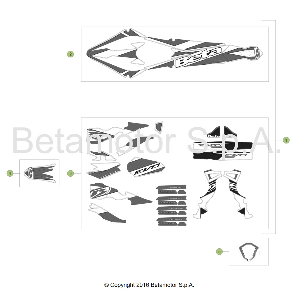 Beta EVO200 17 Verkleidung/Sitzbank/Tank 2 Ersatzteile Beta EVO200 17 Verkleidung/Sitzbank/Tank 2 Ersatzteile