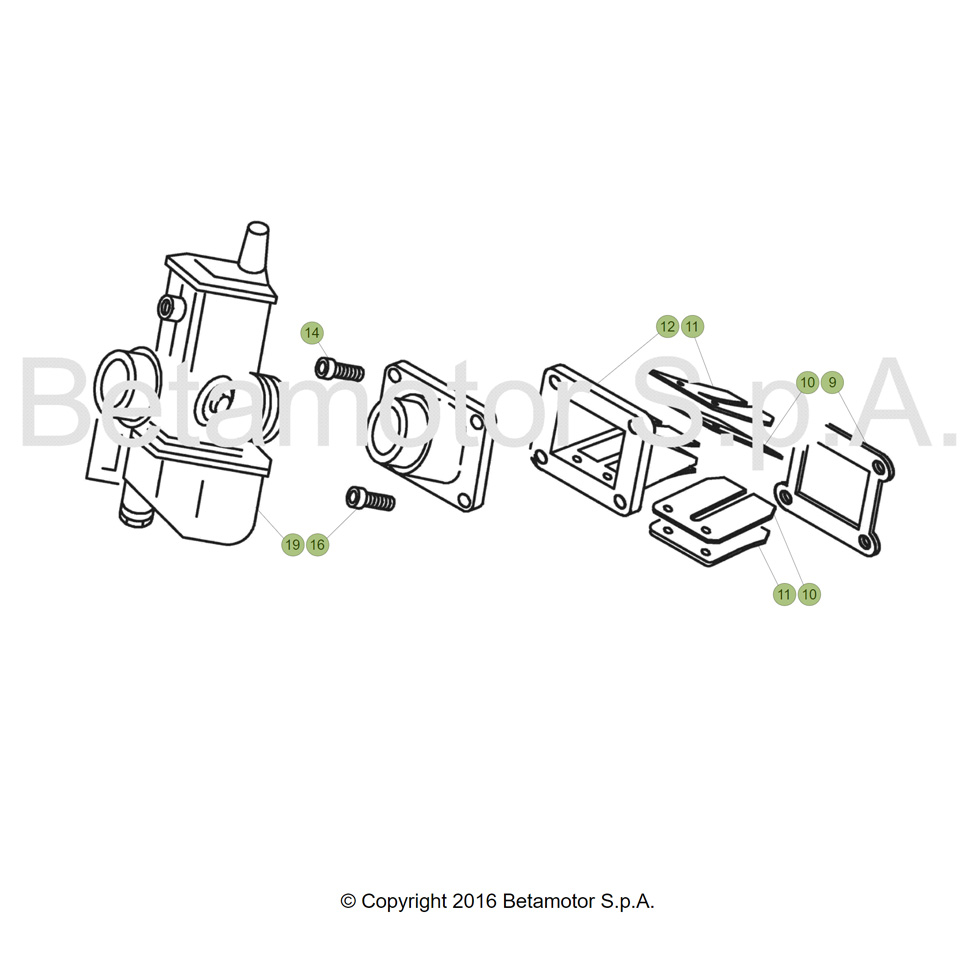 Beta EVO200 17 Vergaser 1 Ersatzteile Beta EVO200 17 Vergaser 1 Ersatzteile