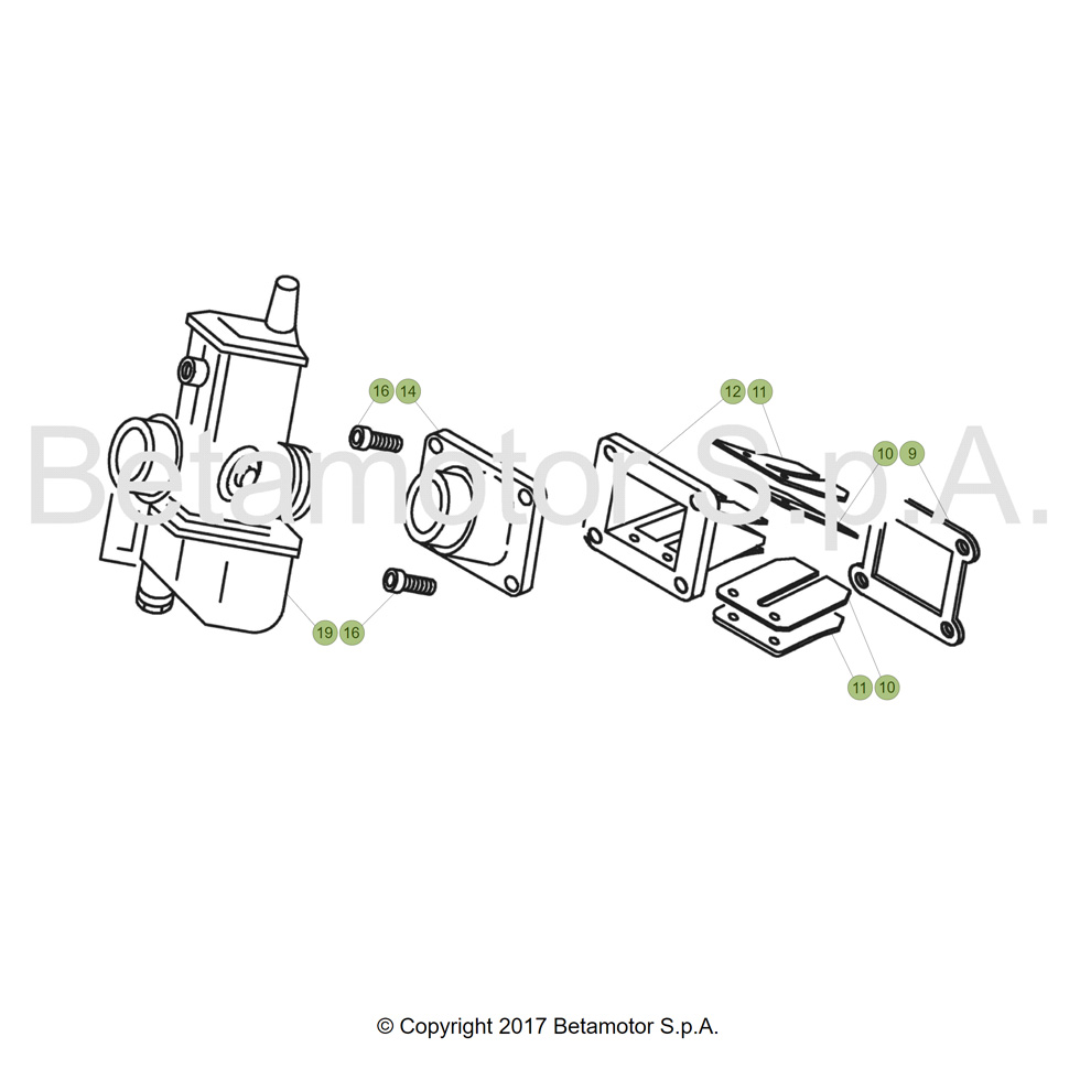 Beta EVO200 18 Vergaser 1 Ersatzteile Beta EVO200 18 Vergaser 1 Ersatzteile