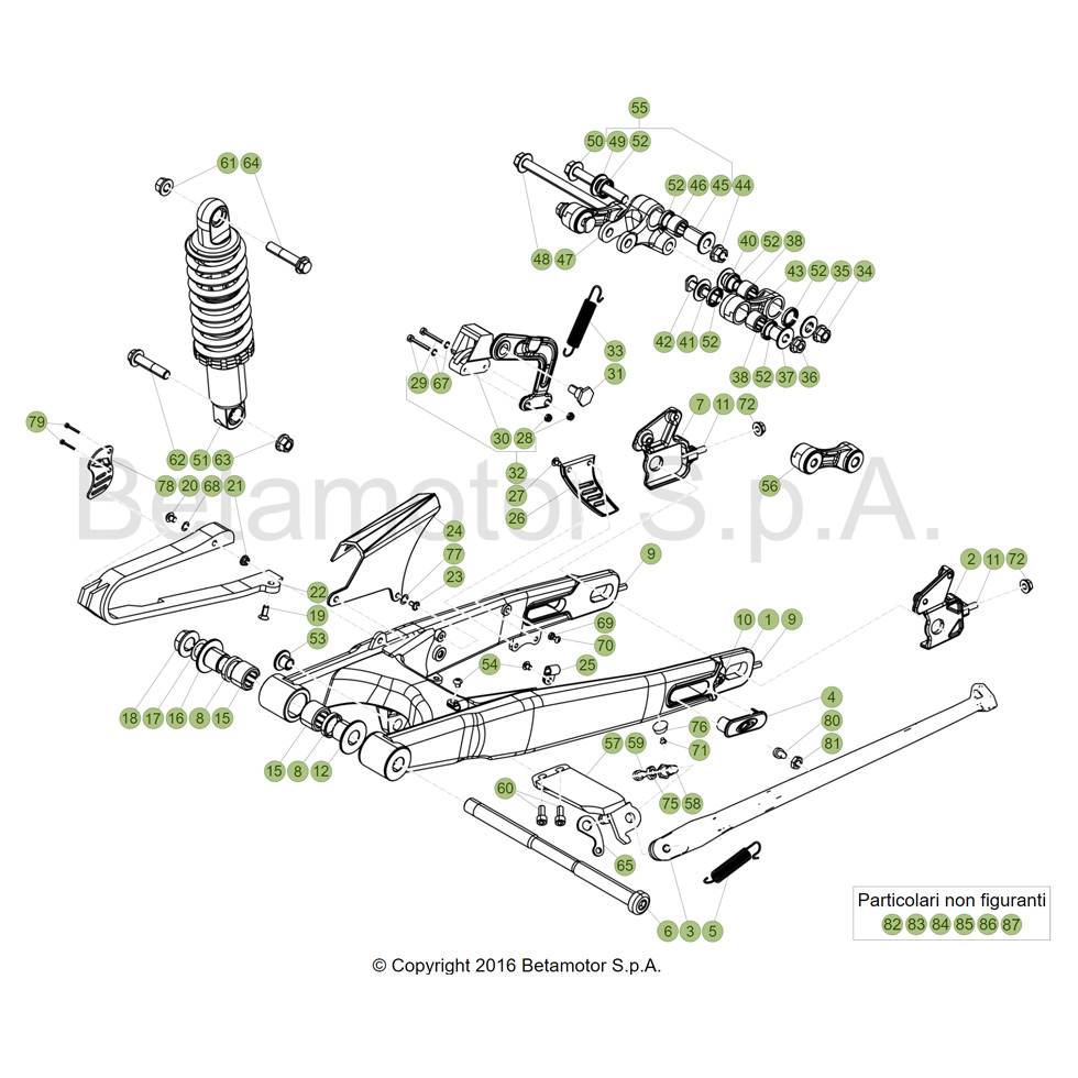 Beta EVO300 18 Schwingarm/Federbein 1 Ersatzteile Beta EVO300 18 Schwingarm/Federbein 1 Ersatzteile