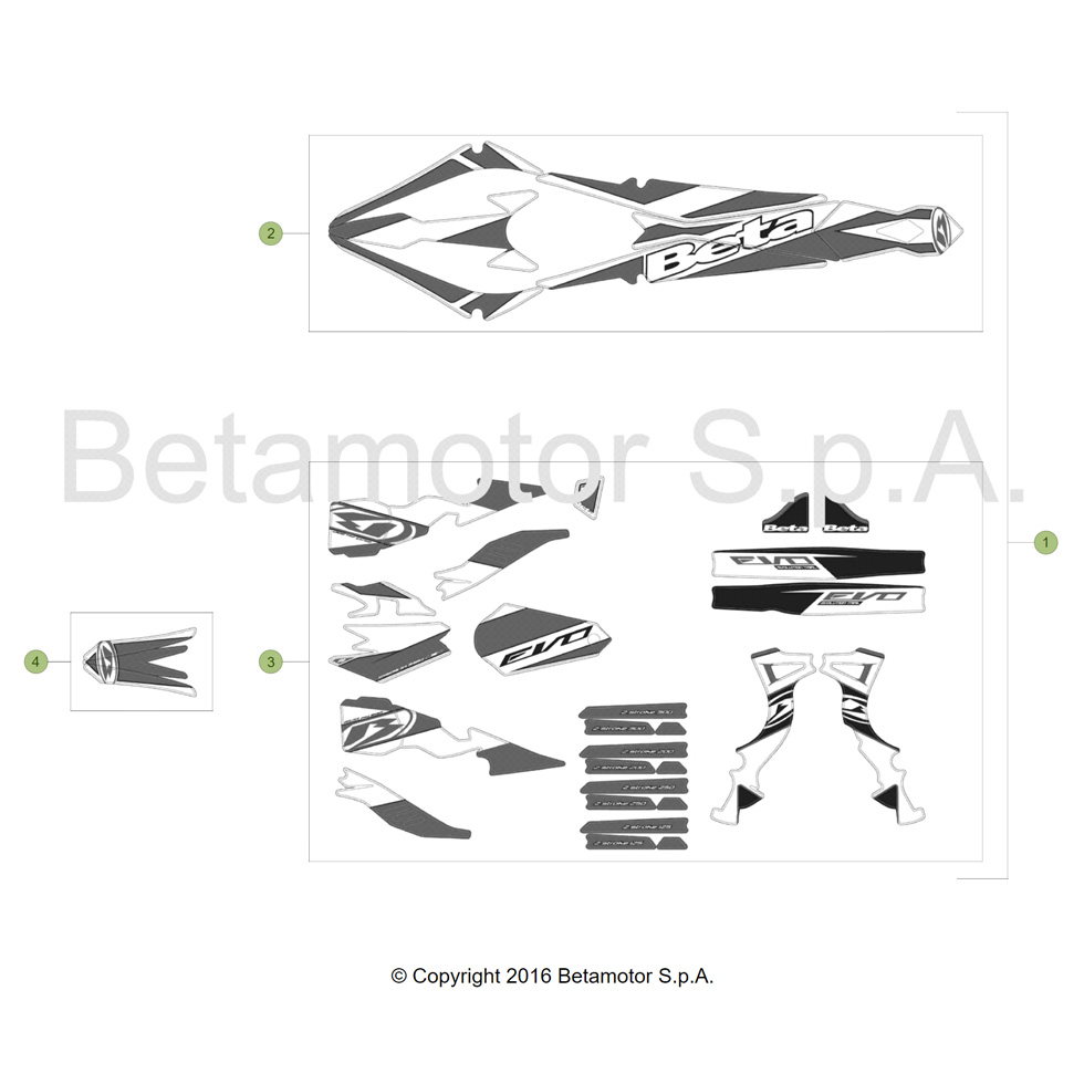 Beta EVO300 18 Verkleidung/Sitzbank/Tank 2 Ersatzteile Beta EVO300 18 Verkleidung/Sitzbank/Tank 2 Ersatzteile
