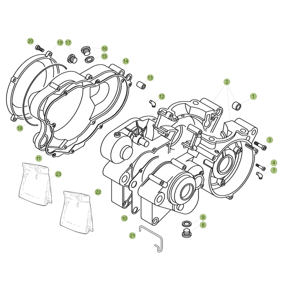 Beta EVO300 18 Motorgehäuse Ersatzteile