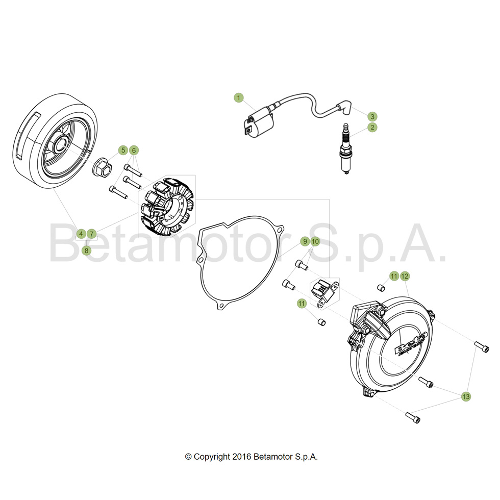 Beta EVO300 18 Zündanlage Ersatzteile Beta EVO300 18 Zündanlage Ersatzteile