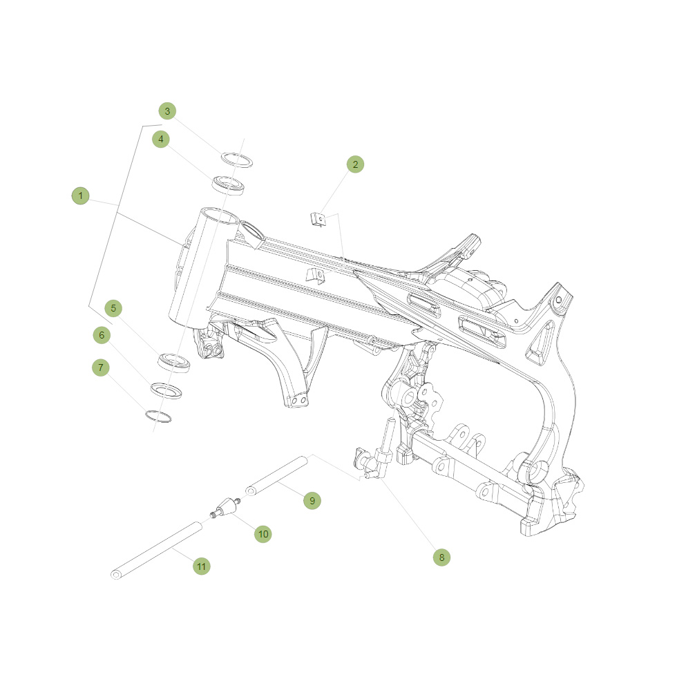 Beta EVO250 Factory 12 Rahmen/Ausleger Ersatzteile