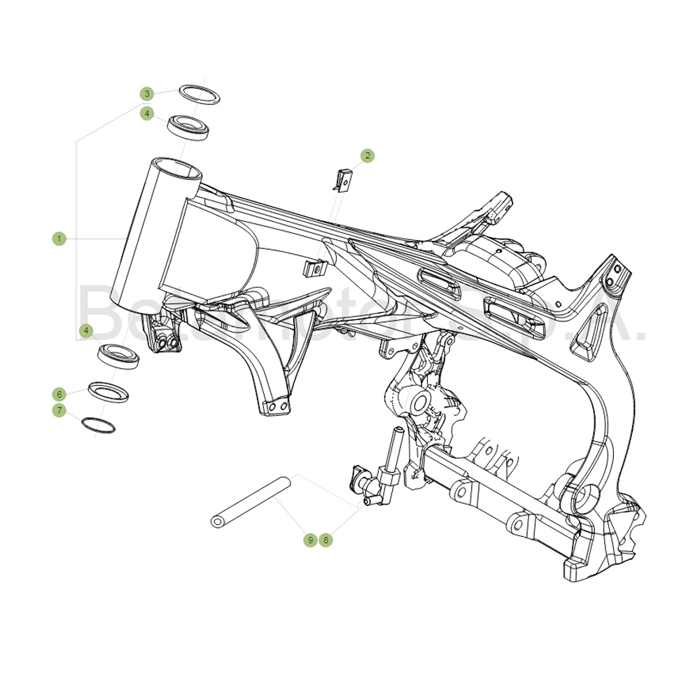 Beta EVO250 Factory 17 Rahmen/Ausleger Ersatzteile