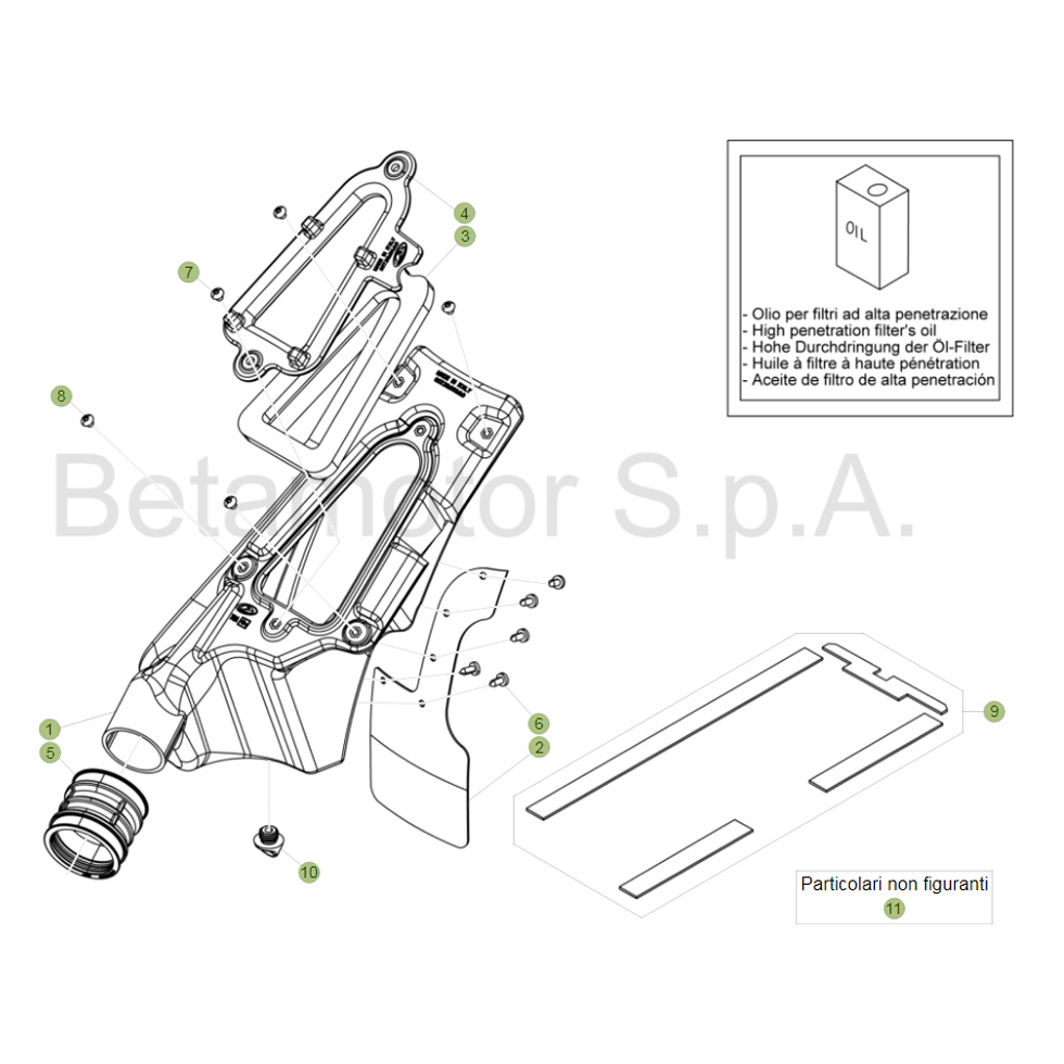 Beta EVO250 Factory 17 Luftfilterkasten Ersatzteile