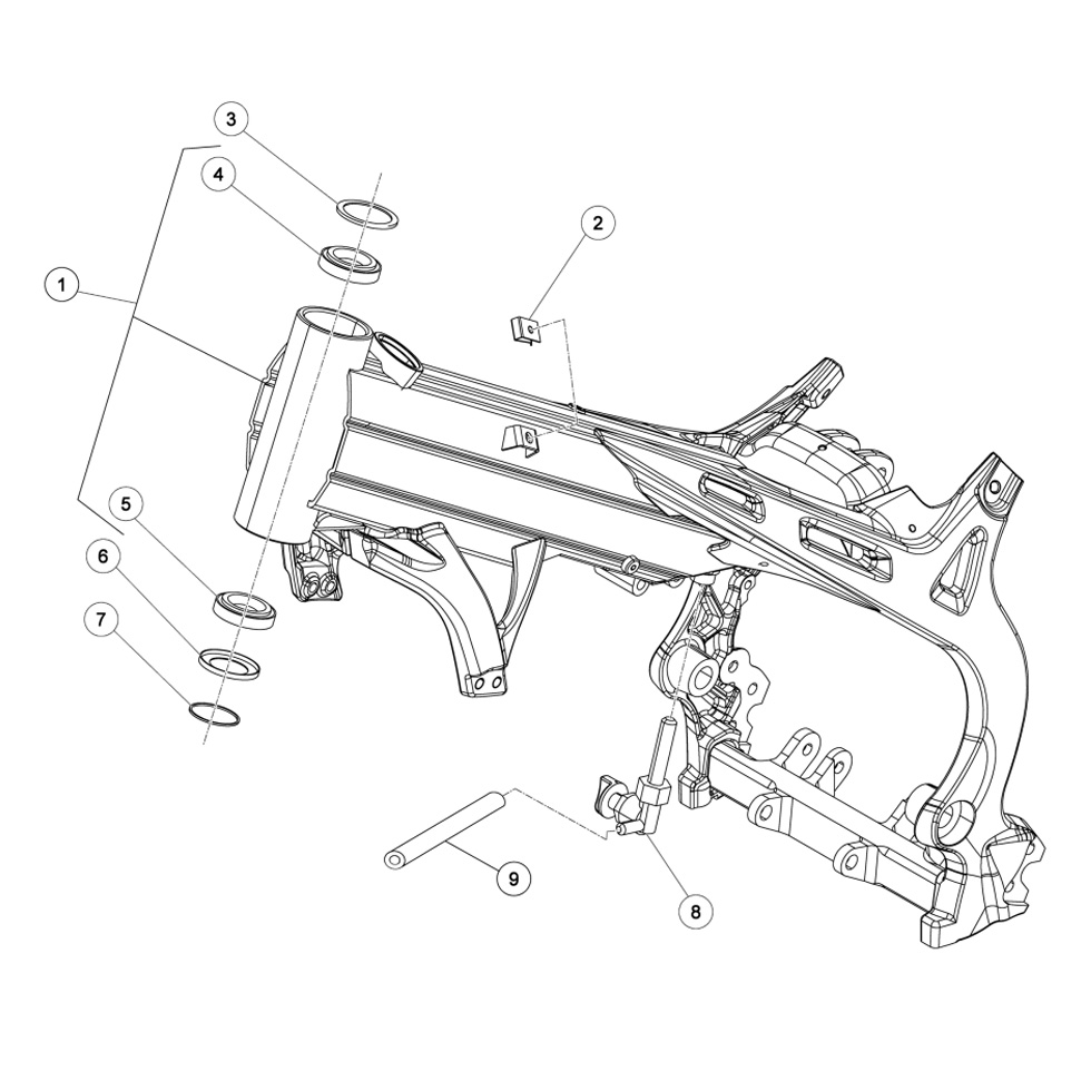 Beta EVO250 13 Rahmen- Ausleger Ersatzteile Beta EVO250 13 Rahmen- Ausleger Ersatzteile