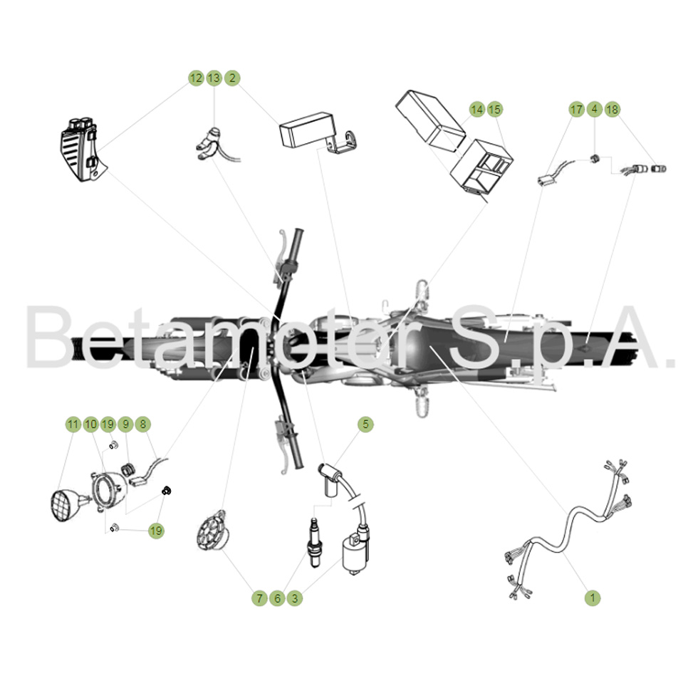 Beta EVO300 Factory 16 Kabelstrang Ersatzteile