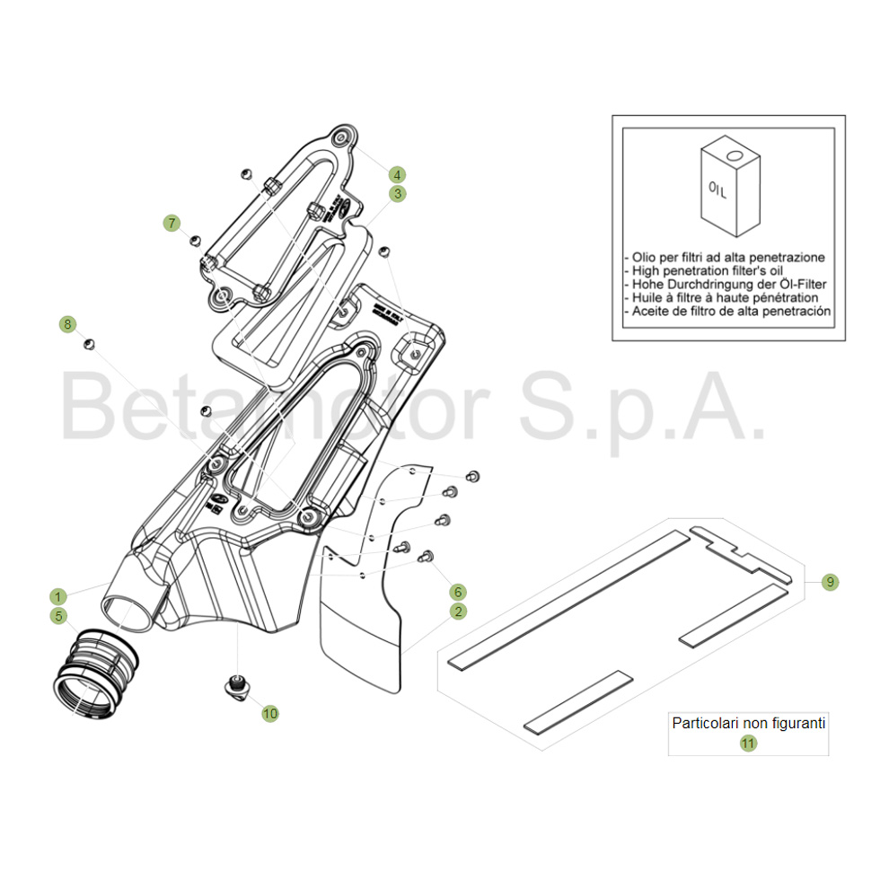 Beta EVO300 Factory 19 Luftfilterkasten Ersatzteile Beta EVO300 Factory 19 Luftfilterkasten Ersatzteile