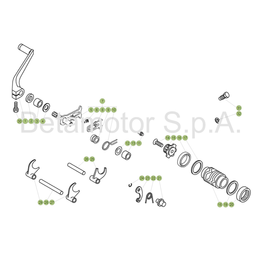 Beta EVO300 Factory 18 Schaltung Ersatzteile Beta EVO300 Factory 18 Schaltung Ersatzteile