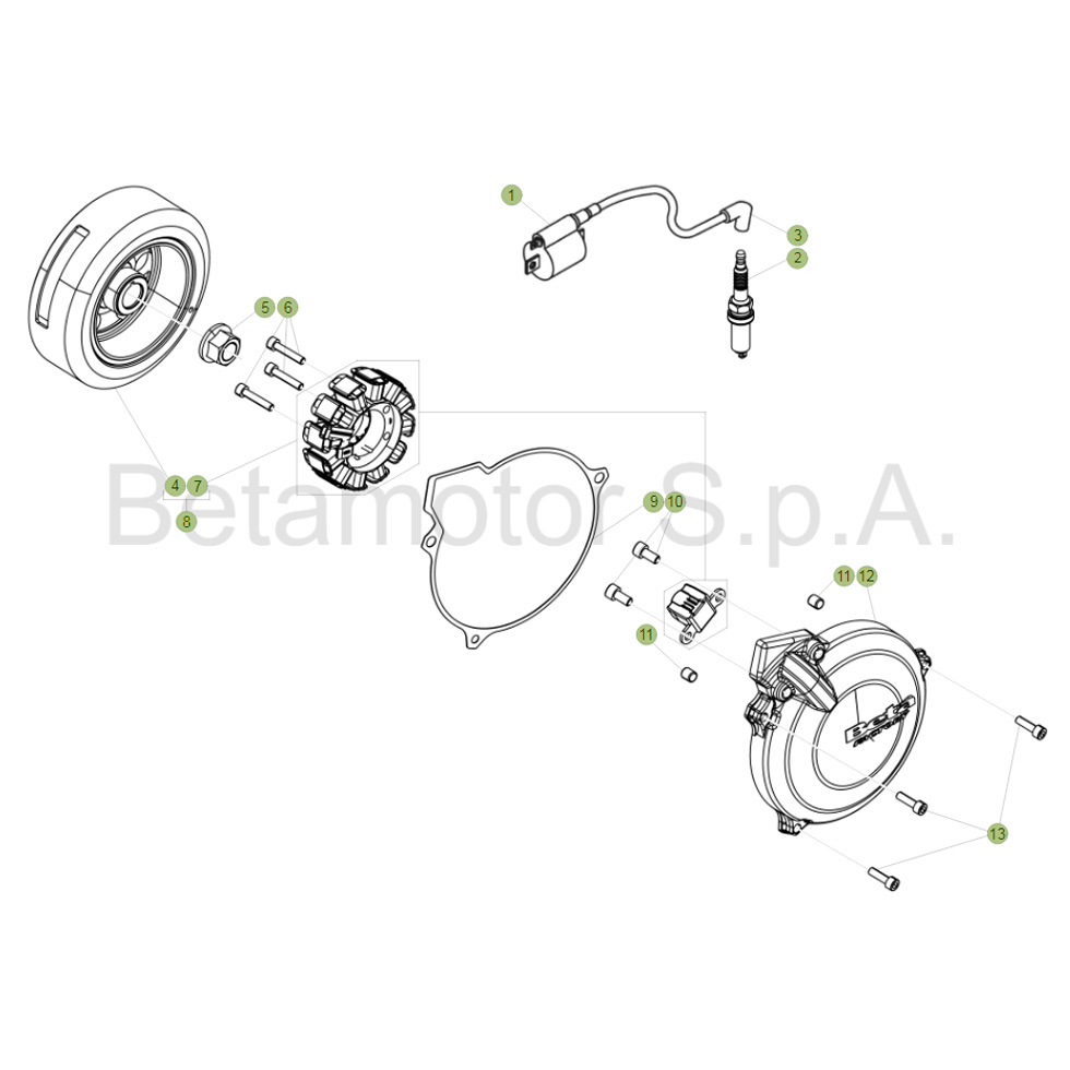 Beta EVO300 Factory 20 Zündanlage Ersatzteile