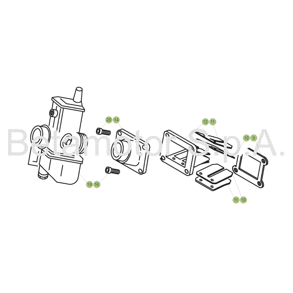 Beta EVO300 Factory 18 Vergaser 1 Ersatzteile Beta EVO300 Factory 18 Vergaser 1 Ersatzteile