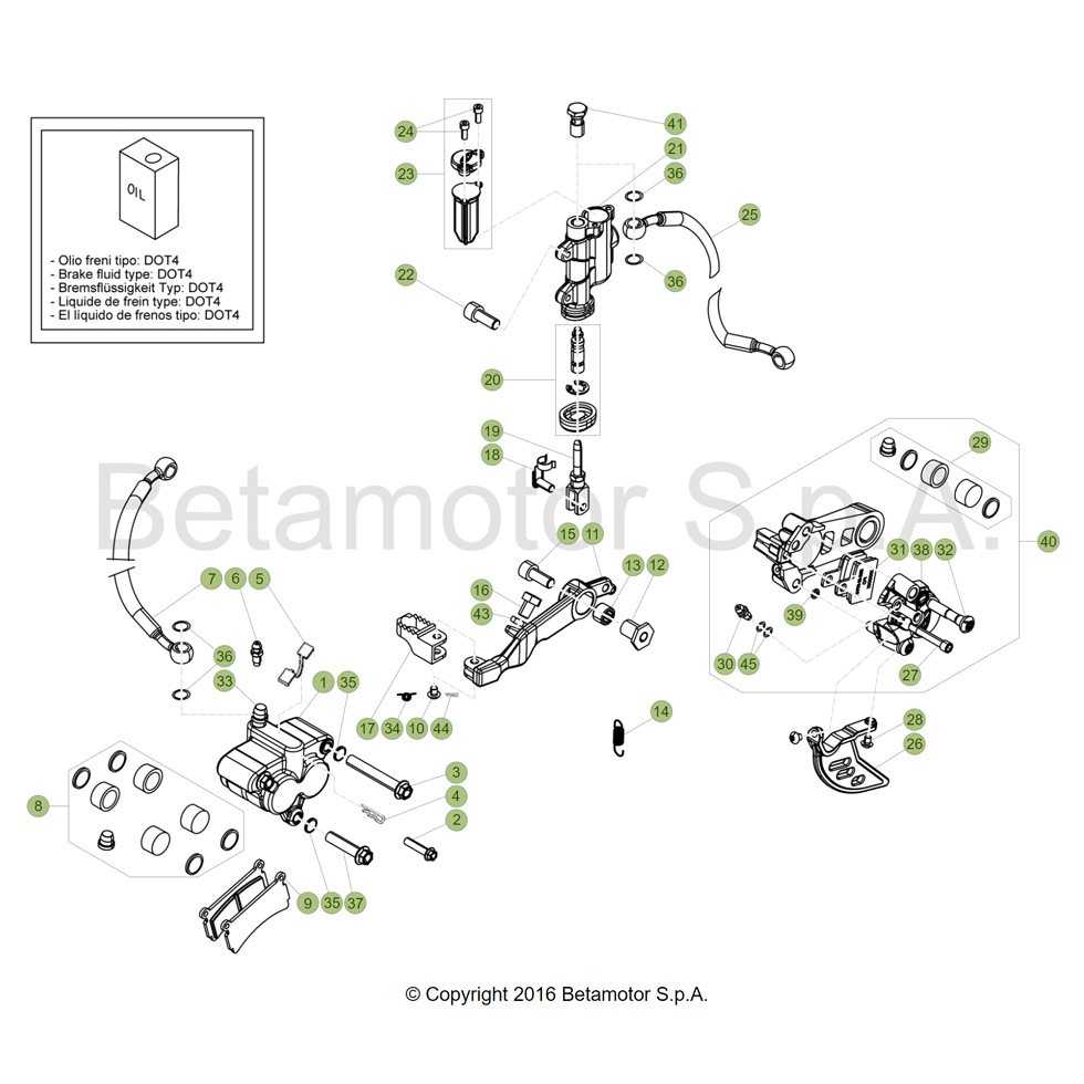 Beta EVO300 Factory 4T 17 Bremsen Ersatzteile Beta EVO300 Factory 4T 17 Bremsen Ersatzteile