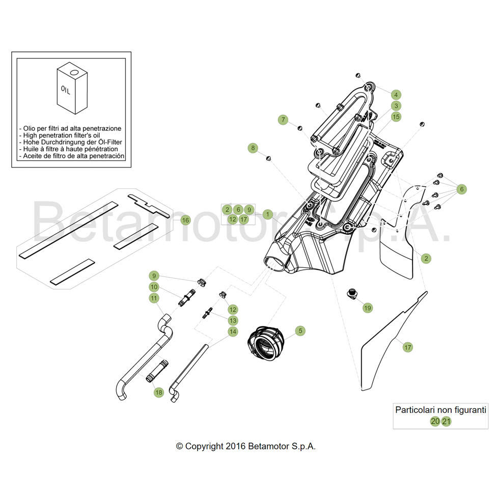 Beta EVO300 Factory 4T 17 Luftfilterkasten Ersatzteile Beta EVO300 Factory 4T 17 Luftfilterkasten Ersatzteile