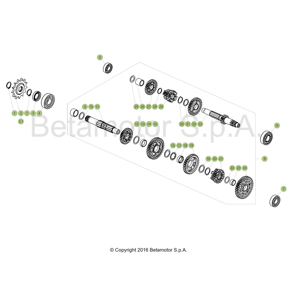 Beta EVO300 Factory 4T 17 Getriebe Ersatzteile Beta EVO300 Factory 4T 17 Getriebe Ersatzteile