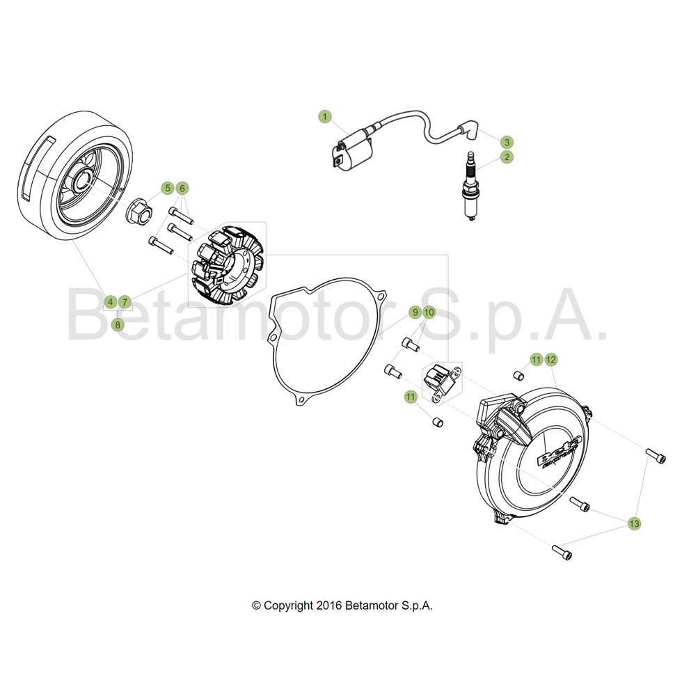 Beta EVO300 SS 17 Zündanlage Ersatzteile Beta EVO300 SS 17 Zündanlage Ersatzteile
