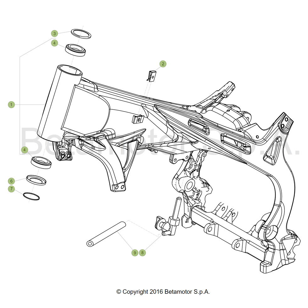 Beta EVO300 SS Factory 17 Rahmen/Ausleger Ersatzteile