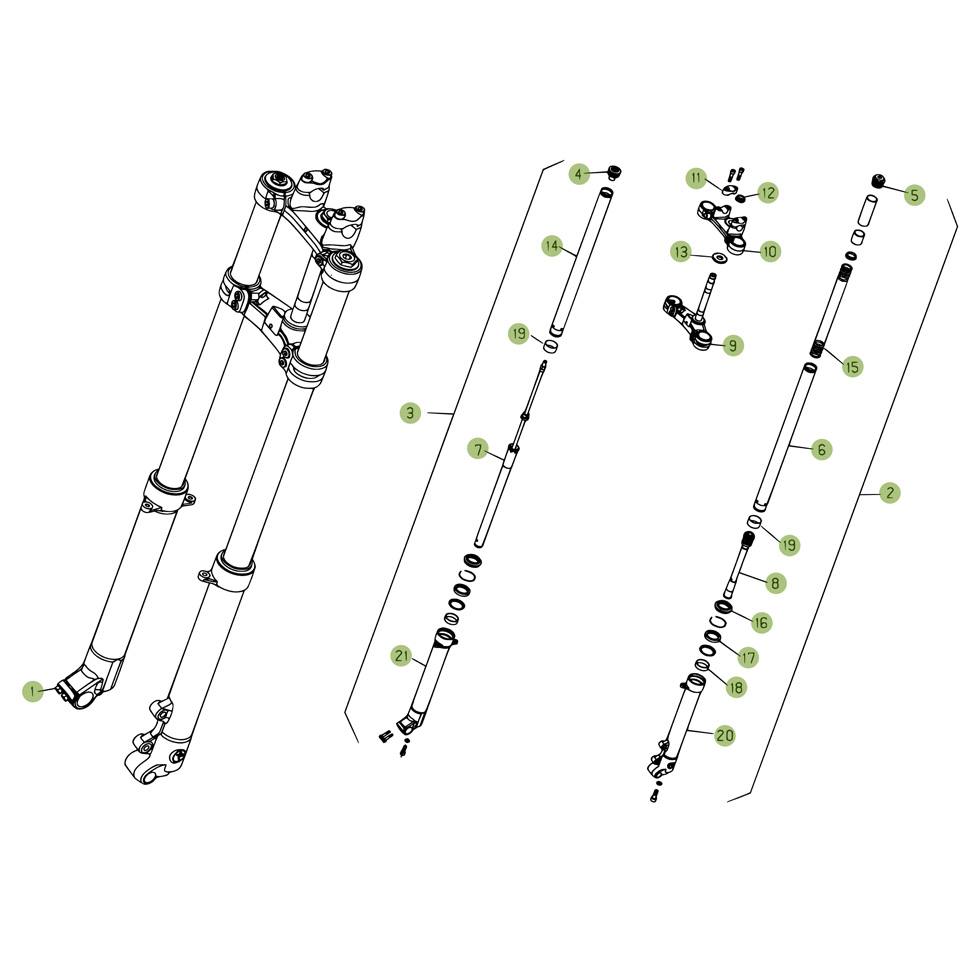 Beta EVO80 12 Gabel 1 Ersatzteile